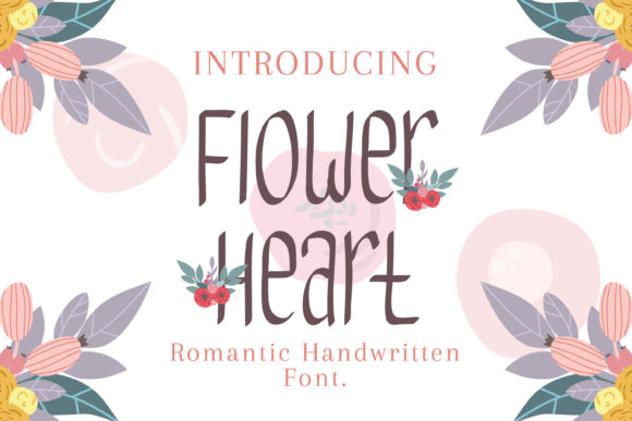 Flower Heart Font: Elegant Script for Digital Marketing