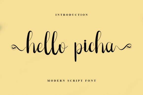 Hello Picha: A Dainty Script for Creative Projects